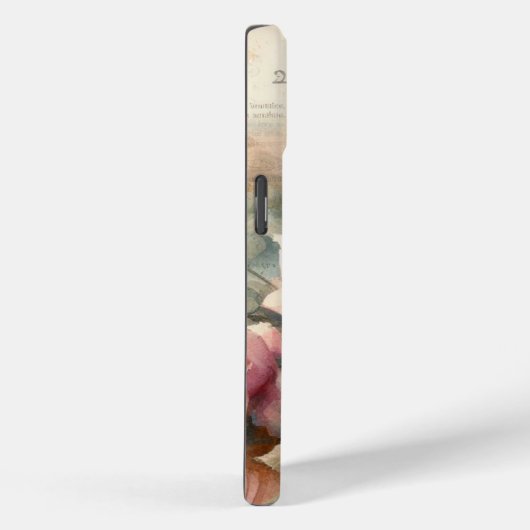 ヴィンテージシャビーシックパステルピンクローズ名前をカスタムする Case-Mate iPhoneケース (裏面 / 右)