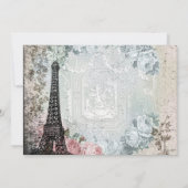 ヴィンテージシャビーシックパリスウィート16パーティー 招待状 (裏面)