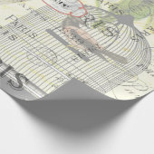 ヴィンテージシャビーシックパリテーマ結婚ズカスタマイズ ラッピングペーパー (角)