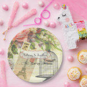 ヴィンテージシャビーシックパリテーマ結婚ズカスタム ペーパープレート (パーティー)