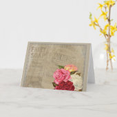 ヴィンテージシャビーシックフローラフェアリー石鹸の広告 カード (黄色い花)