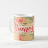 ヴィンテージシャビーシックフローラブエノスディアス コーヒーマグカップ (正面左)