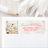 ヴィンテージシャビーシックフローラ住所 シール (インサイチュ)