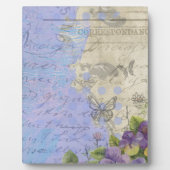 ヴィンテージシャビーシックブライトパリフローラデザイン フォトプラーク (正面)