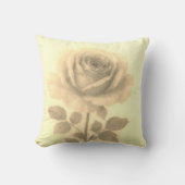 ヴィンテージシャビーシックヘイズドリーミーフェードバラ クッション (正面)