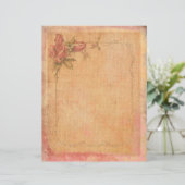 ヴィンテージシャビーシックリネンルックスクラップブック紙 (スタンド正面)