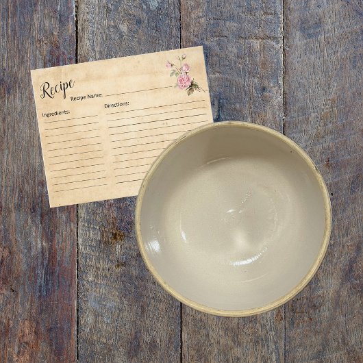 ヴィンテージシャビーシックレシピカード