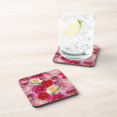 ヴィンテージシャビーシック鮮やかカントリーバラ コースター (右側)