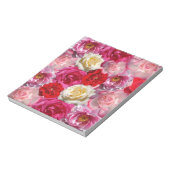 ヴィンテージシャビーシック鮮やかカントリーバラ ノートパッド (回転)