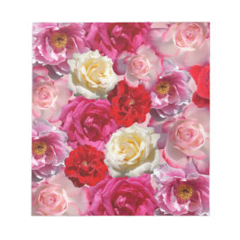 ヴィンテージシャビーシック鮮やかカントリーバラ ノートパッド