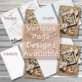 ヴィンテージシャビーシック&ボーイングオンヘッシアンメモリーズ ノートブック