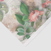 ヴィンテージシャビーシッビクトリアンクウーマン&ピンクローズ 薄葉紙 (詳細)