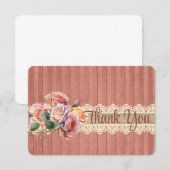 ヴィンテージシャビーパーソナライズされたシック サンキューカード (正面/裏面)