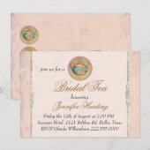 ヴィンテージシャビーブライダルティーパーティー 招待状 (正面/裏面)