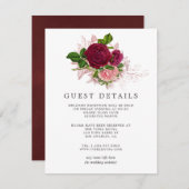 ヴィンテージシャビー赤面アンドブルゴーンディゲスト詳細 エンクロージャーカード (正面/裏面)
