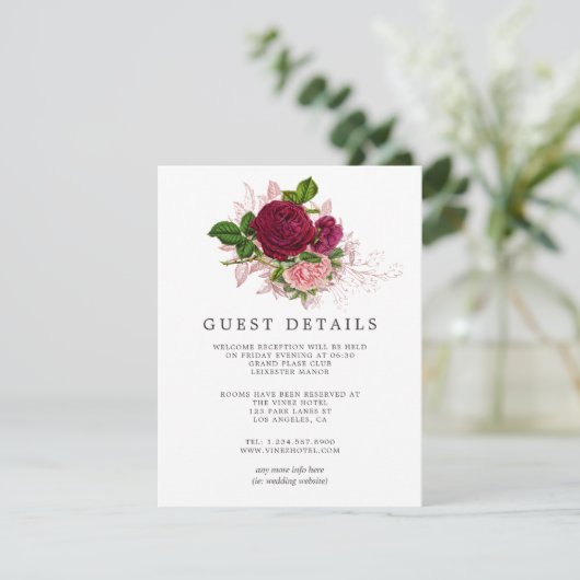 ヴィンテージシャビー赤面アンドブルゴーンディゲスト詳細 エンクロージャーカード (スタンド正面)