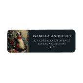 ヴィンテージシャミーキャットクリスマス差出人住所ラベル ラベル (正面)