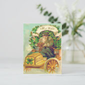 ヴィンテージシャムロックカーセントパトリックのデイカード ポストカード (スタンド正面)