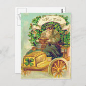 ヴィンテージシャムロックカーセントパトリックのデイカード ポストカード (正面/裏面)