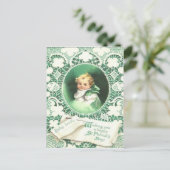 ヴィンテージシャムロックスエメラルドアイルセントパトリックの日Ca ポストカード (スタンド正面)