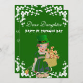 ヴィンテージシャムロックスラッキーセントパトリックの日の娘 シーズンカード (正面/裏面)