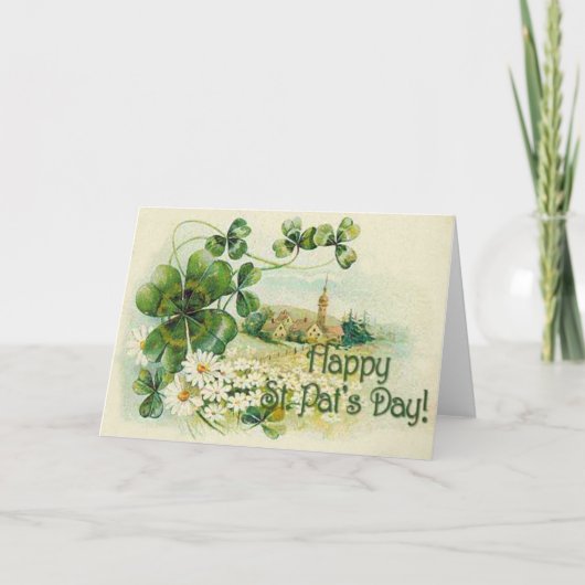 ヴィンテージシャムロックチャーチヴィレッジセントパトリックの日C カード (正面)