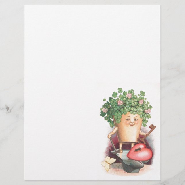 ヴィンテージシャムロックハートと鍵セントパトリックの日 (正面)