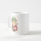 ヴィンテージシャムロックハートと鍵セントパトリックの日 コーヒーマグカップ (正面左)