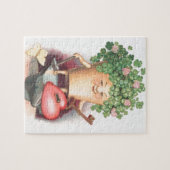 ヴィンテージシャムロックハートと鍵セントパトリックの日 ジグソーパズル (横)