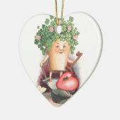 ヴィンテージシャムロックハートと鍵セントパトリックの日 セラミックオーナメント (左)