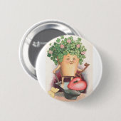 ヴィンテージシャムロックハートと鍵セントパトリックの日 缶バッジ (正面&裏面)