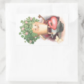 ヴィンテージシャムロックハートと鍵セントパトリックの日 長方形シール (バッグ)