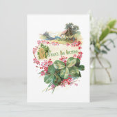 ヴィンテージシャムロック聖パトリックの日の挨拶 シーズンカード (スタンド正面)