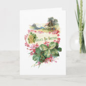 ヴィンテージシャムロック聖パトリックの日の挨拶 シーズンカード (正面)