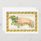 ヴィンテージシャムロック聖パトリックの日の詩 シーズンカード (正面/裏面)