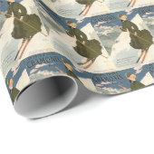 ヴィンテージシャモニーフランススキートラベル ラッピングペーパー (ロールコーナー)