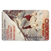 ヴィンテージシャモニー、モンブラン、フランス –  マグネット (横)