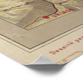 ヴィンテージシャルトレウスの山の地図(1897) ポスター (角)