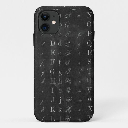 ヴィンテージシャルボードとアルファベット Case-Mate iPhoneケース (裏面)