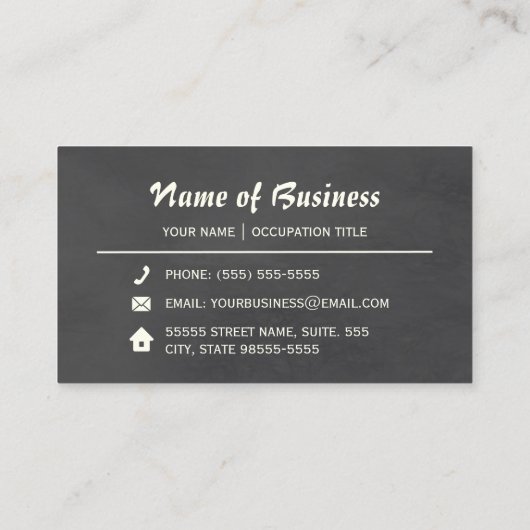 ヴィンテージシャルボードと20s青いファン壁紙 名刺 (裏面)