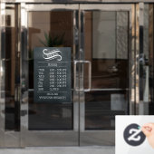 ヴィンテージシャルボードのビジネスロゴ時間デカールにしがみつく ウィンドウサイン (オフィスドア)