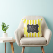 ヴィンテージシャルボードアウレオリンイエローストライプズ クッション (椅子)