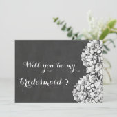 ヴィンテージシャルボードアジサイの花嫁 招待状 (スタンド正面)