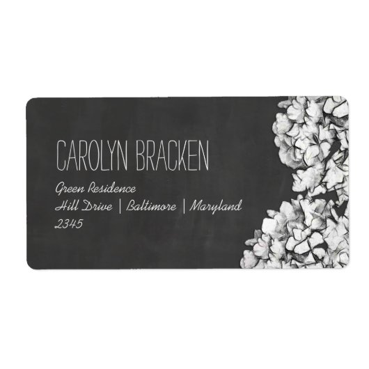 ヴィンテージシャルボードアジサイ結婚フローラ ラベル (正面)