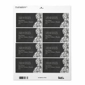 ヴィンテージシャルボードアジサイ結婚フローラ ラベル (フルシート)