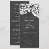 ヴィンテージシャルボードアジサイ結婚式 プログラム (正面/裏面)