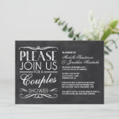 ヴィンテージシャルボードカップルのシャワー 招待状 (スタンド正面)