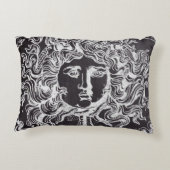 ヴィンテージシャルボードギリシャ神話ゴルゴンメドゥーサ アクセントクッション (裏面)
