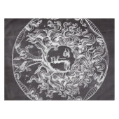 ヴィンテージシャルボードギリシャ神話ゴルゴンメドゥーサ テーブルクロス (正面(横))