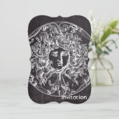 ヴィンテージシャルボードギリシャ神話ゴルゴンメドゥーサ 招待状 (スタンド正面)